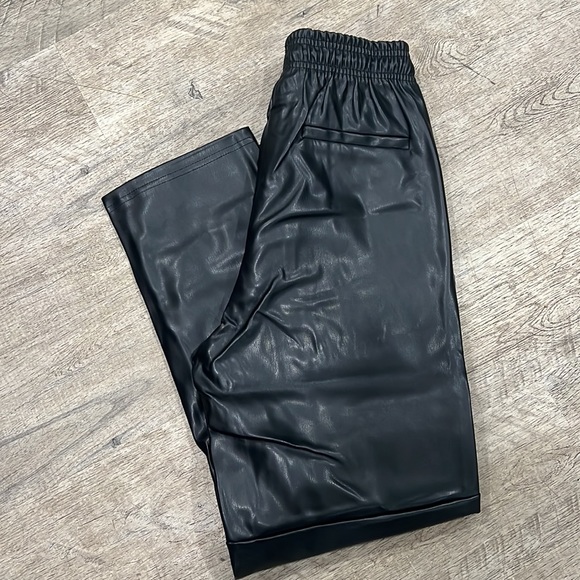Black Fabulous Faux Leather Pants - Picture 3 of 5
